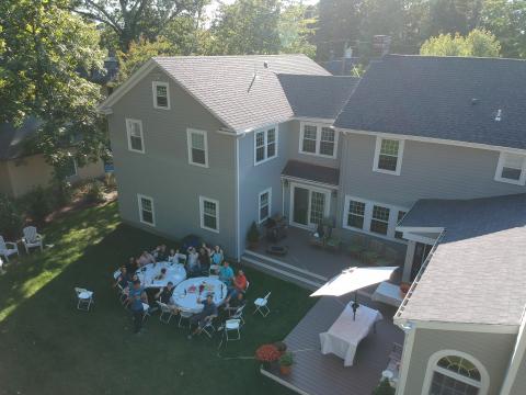Aerial view of necstlab 2019 BBQ (from the backyard)